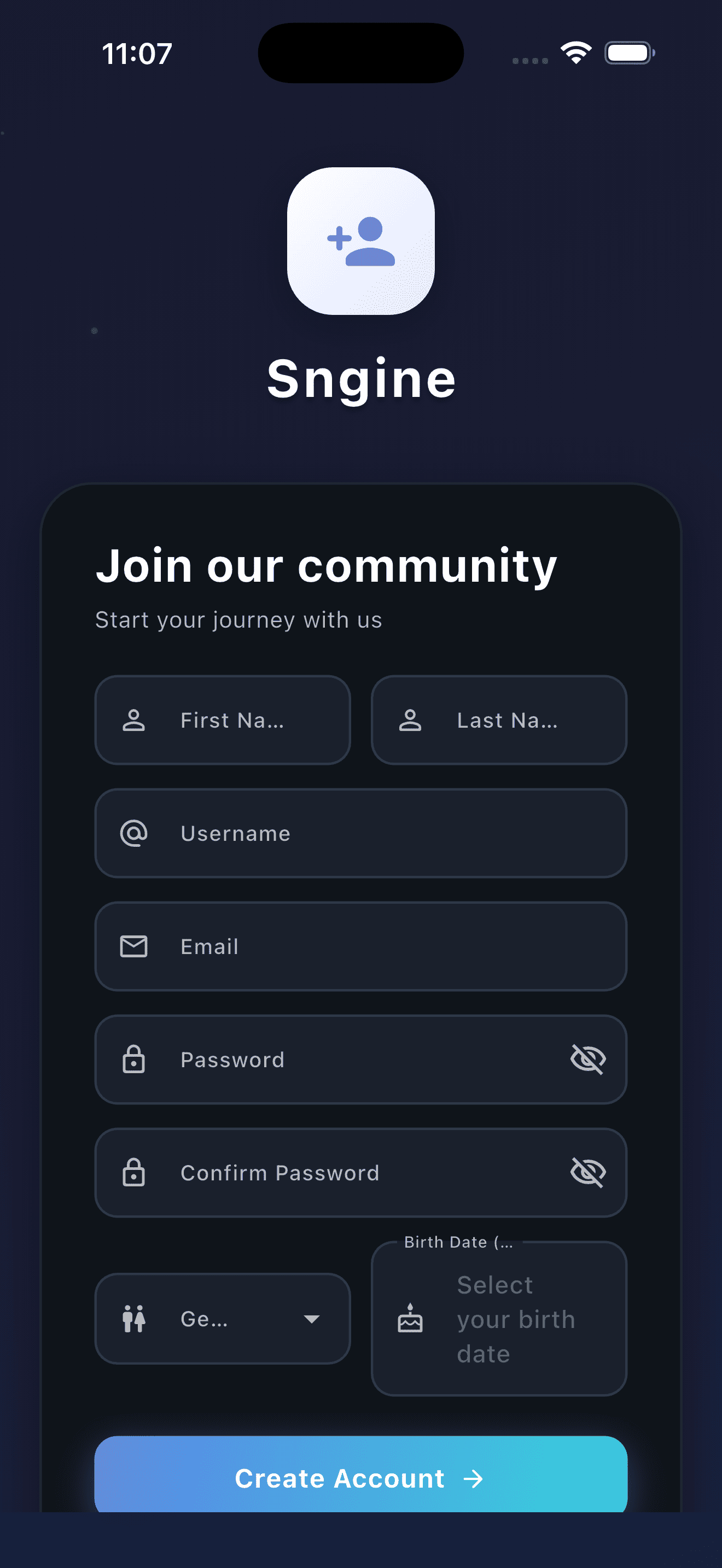 Sngine Pro Timeline – Flutter Social Networking App (Android & iOS) mobile preview